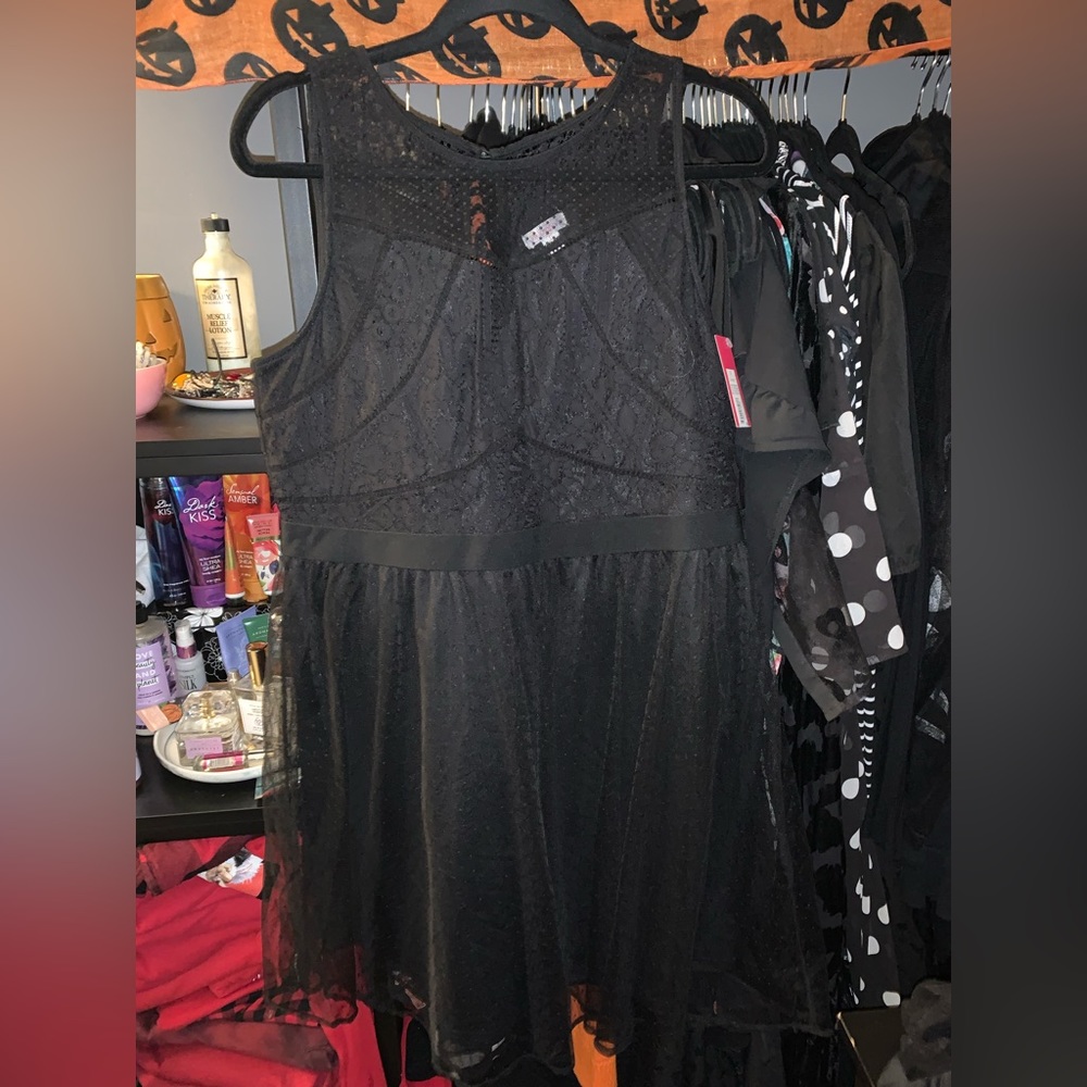 Lacy black target dress